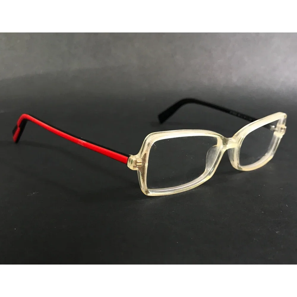 J. F. Rey Eyeglasses Frames JF0932 1430 Glitter Clear Beige Black Red 46-18-142